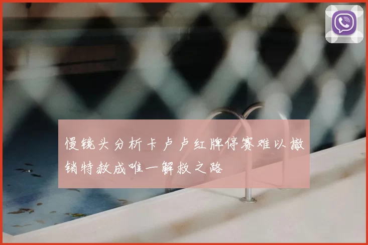 慢镜头分析卡卢卢红牌停赛难以撤销特赦成唯一解救之路