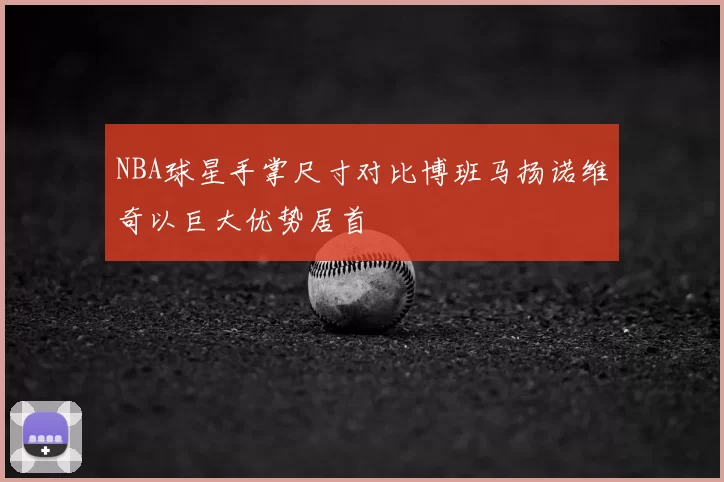 NBA球星手掌尺寸对比博班马扬诺维奇以巨大优势居首